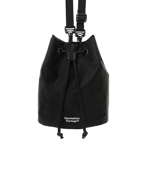 Manhattan Portage（マンハッタンポーテージ）の「St. George Drawstring Matte twill（ショルダーバッグ・メンズ・ブラック・X-SMALL）」の3枚目の写真