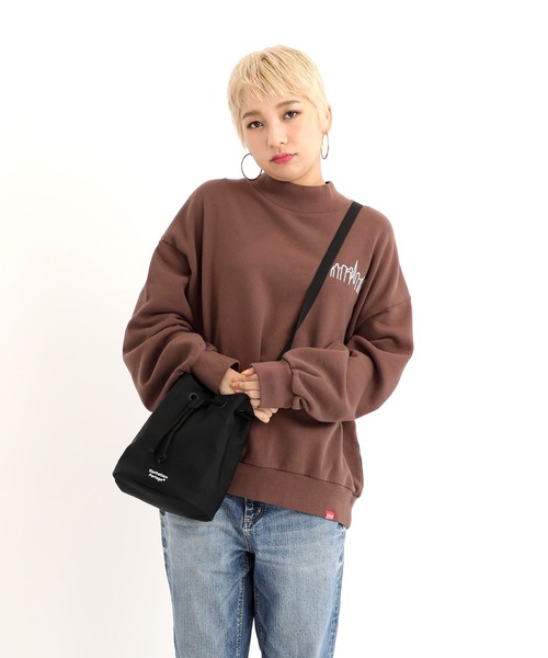 Manhattan Portage（マンハッタンポーテージ）の「St. George Drawstring Matte twill（ショルダーバッグ・メンズ・ブラック・X-SMALL）」の11枚目の写真