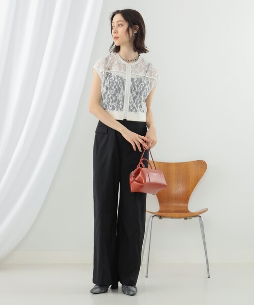 Ray BEAMS(レイビームス)の「Ray BEAMS / レース ジップ フレンチスリーブ ベスト(ベスト・レディース・ブラック/ホワイト・ONE SIZE)」の11枚目の写真