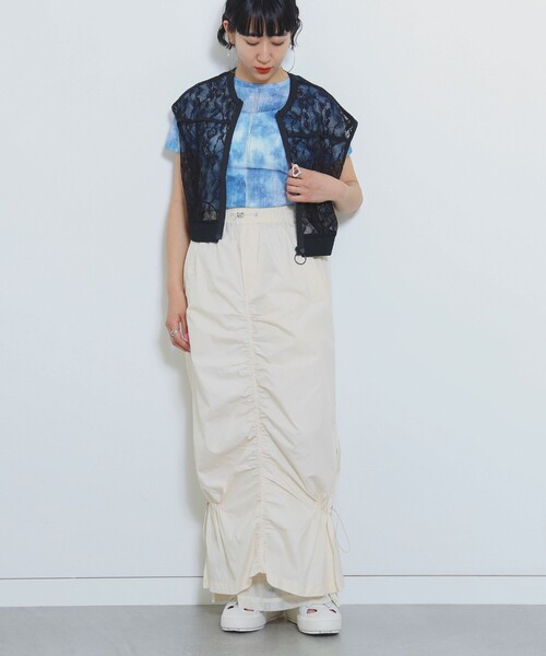 Ray BEAMS(レイビームス)の「Ray BEAMS / レース ジップ フレンチスリーブ ベスト(ベスト・レディース・ブラック/ホワイト・ONE SIZE)」の17枚目の写真