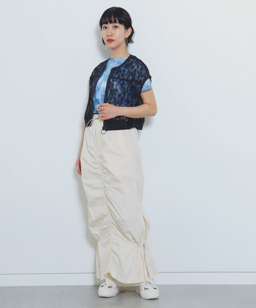 Ray BEAMS(レイビームス)の「Ray BEAMS / レース ジップ フレンチスリーブ ベスト(ベスト・レディース・ブラック/ホワイト・ONE SIZE)」の18枚目の写真