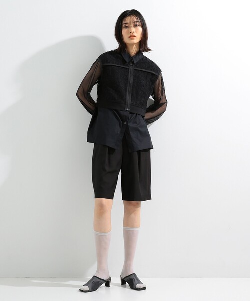Ray BEAMS(レイビームス)の「Ray BEAMS / レース ジップ フレンチスリーブ ベスト(ベスト・レディース・ブラック/ホワイト・ONE SIZE)」の20枚目の写真