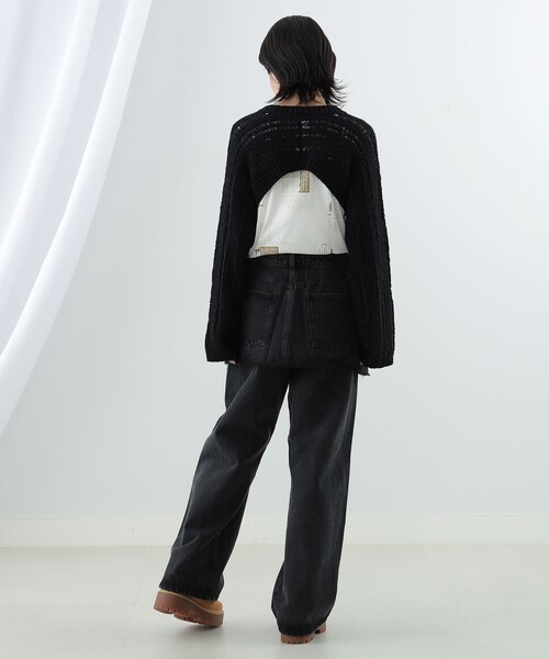 Ray BEAMS（レイビームス）の「Ray BEAMS / 透かし編み アームボレロ（カーディガン/ボレロ・レディース・ホワイト/ブラック/レッド・ONE SIZE）」の12枚目の写真