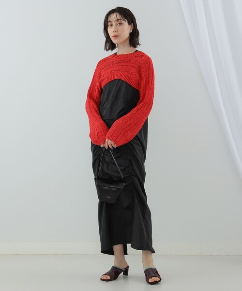 Ray BEAMS（レイビームス）の「Ray BEAMS / 透かし編み アームボレロ（カーディガン/ボレロ・レディース・ホワイト/ブラック/レッド・ONE SIZE）」の17枚目の写真