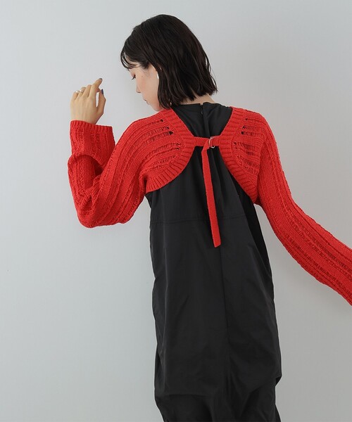 Ray BEAMS（レイビームス）の「Ray BEAMS / 透かし編み アームボレロ（カーディガン/ボレロ・レディース・ホワイト/ブラック/レッド・ONE SIZE）」の21枚目の写真