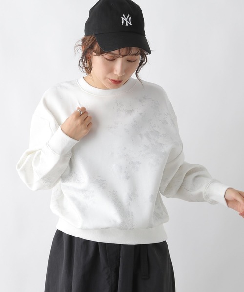 LEPSIM（レプシィム）の「箔プリントスウェット　989872（スウェット・レディース・オフホワイト/チャコールグレー・FREE）」の16枚目の写真