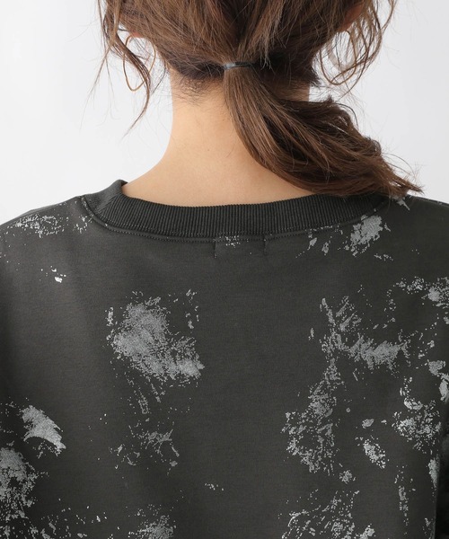 LEPSIM（レプシィム）の「箔プリントスウェット　989872（スウェット・レディース・オフホワイト/チャコールグレー・FREE）」の9枚目の写真