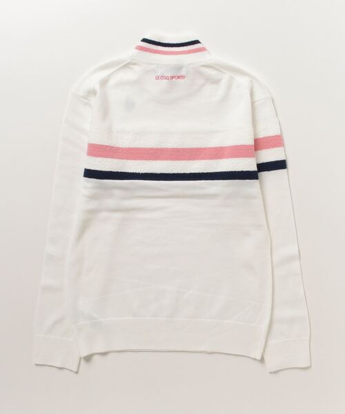 le coq sportif（ルコックスポルティフ）の「ルコックスポルティフ ふわふわラインセーター（ニット/セーター・レディース・パープル/ホワイト・L/M）」の3枚目の写真