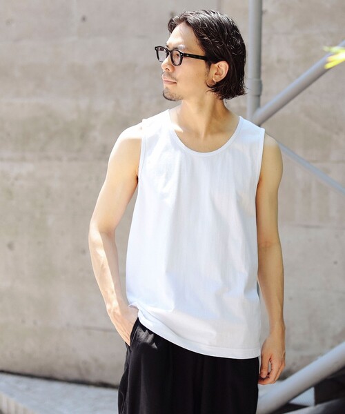 SHELTECH（シェルテック）の「SHELTECH x B:MING by BEAMS / 別注 タンクトップ（タンクトップ・メンズ・チャコールグレー/ブラック/ホワイト・M/XL/S/L）」の6枚目の写真