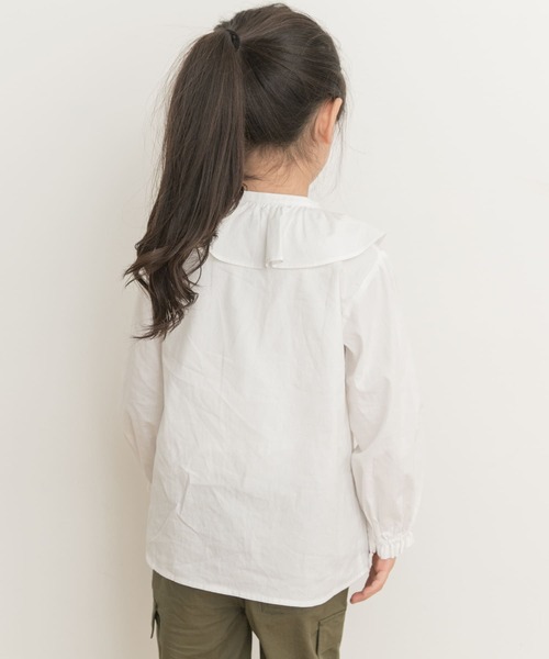 URBAN RESEARCH DOORS（アーバンリサーチドアーズ）の「フリルカラーブラウス(KIDS)（シャツ/ブラウス・キッズ・オフホワイト/ブルー系その他・120/105/135）」の6枚目の写真