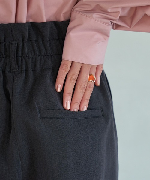 VIS（ビス）の「【洗える・防シワ】美easy裏起毛ワイドパンツ（スラックス・レディース・チャコールグレー/ライトグレー/ライトグリーン・SS/S/M）」の17枚目の写真