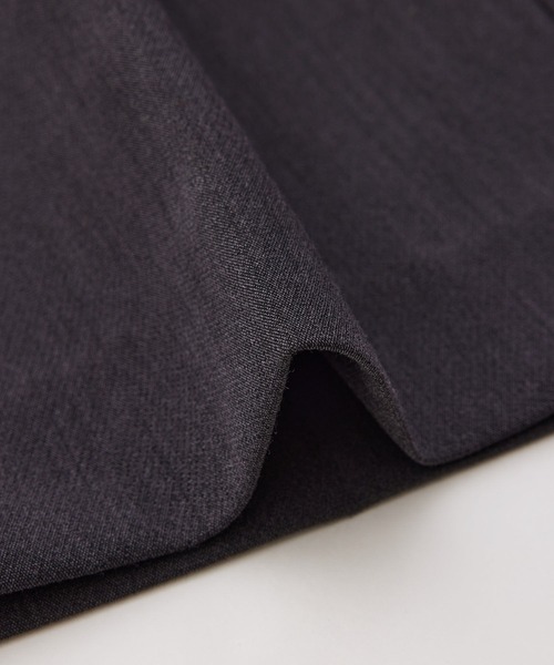 VIS（ビス）の「【洗える・防シワ】美easy裏起毛ワイドパンツ（スラックス・レディース・チャコールグレー/ライトグレー/ライトグリーン・SS/S/M）」の15枚目の写真