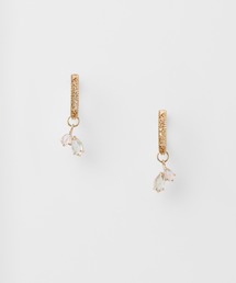 agete（アガット）の「K5プレナイト／ローズクォーツピアスチャーム