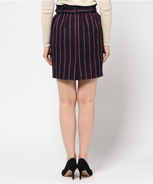 E hyphen world gallery（イーハイフンワールドギャラリー）の「・レジメンタルストライプTRタイトスカート（スカート・レディース・ベージュ/ネイビー/グレー・FREE）」の6枚目の写真