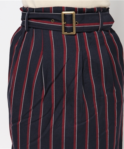 E hyphen world gallery（イーハイフンワールドギャラリー）の「・レジメンタルストライプTRタイトスカート（スカート・レディース・ベージュ/ネイビー/グレー・FREE）」の8枚目の写真