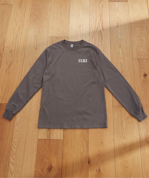 ANGIE(アンジー)の「GILDAN カレッジロゴ オーバーサイズ バックプリント ロンT(Tシャツ/カットソー・レディース・チャコールグレー/ホワイト×ブラック/ネイビー×ホワイト/アッシュグレー・LARGE/X-LARGE/MEDIUM/SMALL)」の11枚目の写真