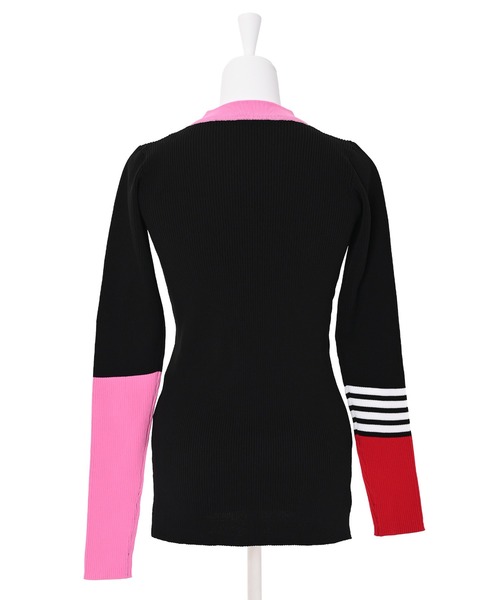 Narcissus（ナルシス）の「【SINN】Narcissusオリジナル  カラーMIXリブトップス（ニット/セーター・レディース・ブルー/ピンク・FREE）」の14枚目の写真