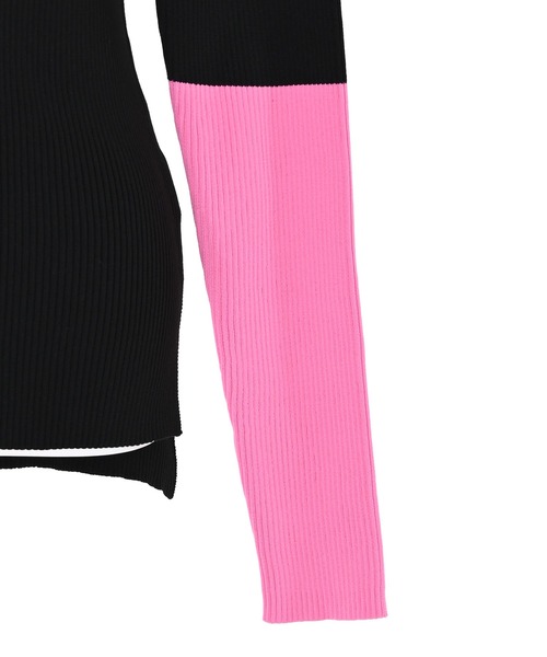 Narcissus（ナルシス）の「【SINN】Narcissusオリジナル  カラーMIXリブトップス（ニット/セーター・レディース・ブルー/ピンク・FREE）」の17枚目の写真