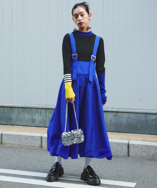 Narcissus（ナルシス）の「【SINN】Narcissusオリジナル  カラーMIXリブトップス（ニット/セーター・レディース・ブルー/ピンク・FREE）」の6枚目の写真