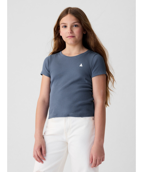 GAP（ギャップ）の「リブTシャツ (キッズ)（Tシャツ/カットソー・キッズ・パープル/ホワイト/グリーン/ブラック/ブルー・120cm/130cm/160cm/150cm/140cm）」の4枚目の写真