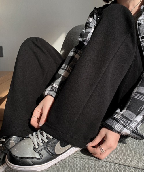 kirakiraShop(キラキラショップ)の「丈が選べる ロング スウェット パンツ(スウェットパンツ・レディース・杢グレー/ブラック/チャコール/オートミール・M/MT/L/LT)」の6枚目の写真