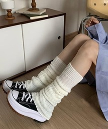 Mayree | 【float】リブニット ゆったり 薄手 ボリューム レッグウォーマー 55cm 《冷房対策》(レッグウォーマー)