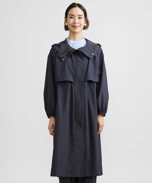 MICHEL KLEIN（ミッシェル・クラン）の「パウダリーソフトロングコート（ブルゾン・レディース・ネイビー/アイボリー・40/38）」の19枚目の写真