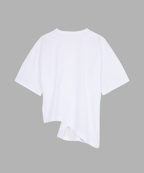 JNBY（ジェーエヌビーワイ）の「Pleated-waist Cropped T-Shirt / Tシャツ（Tシャツ/カットソー・レディース・ホワイト/ブラック・40/38/36）」の20枚目の写真