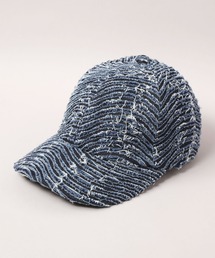 帽子 MYne CA4LA 23ss wave denim hat Denim cap with all over logo Woman, Blue | TWINSET Milano