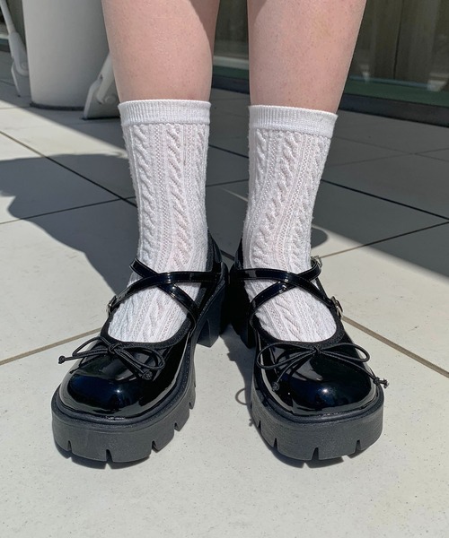 SHEPP(シープ)の「リボンデザイン 厚底 ヒールパンプス / サンダル(パンプス・レディース・ブラック/シルバー/ブルー・36/38/40/37/39)」の20枚目の写真
