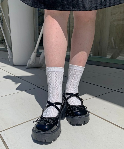 SHEPP(シープ)の「リボンデザイン 厚底 ヒールパンプス / サンダル(パンプス・レディース・ブラック/シルバー/ブルー・36/38/40/37/39)」の21枚目の写真