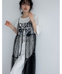 Re:EDIT | [2024SS COLLECTION][低身長サイズ有]ハートor無地チュールキャミワンピース(ワンピース)