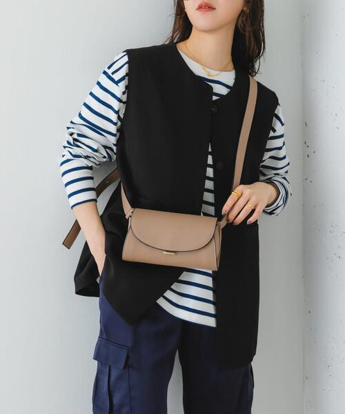 RODE SKO（ロデスコ）の「ラウンドフラップショルダーバッグ（ショルダーバッグ・レディース・グレー系その他/ブラック・ONE）」の17枚目の写真