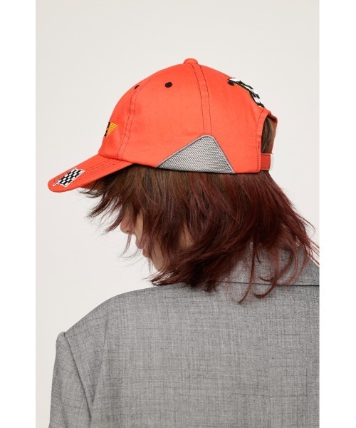 SLY（スライ）の「EMBROIDERY RACING CAP（キャップ・レディース・オレンジ/ブラック・FREE）」の9枚目の写真