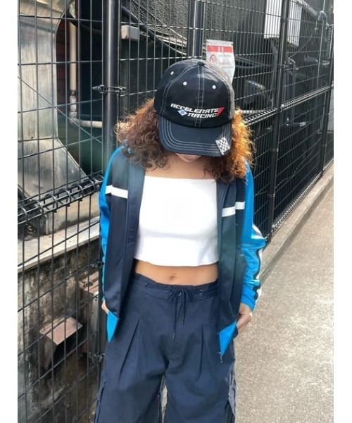 SLY（スライ）の「EMBROIDERY RACING CAP（キャップ・レディース・オレンジ/ブラック・FREE）」の11枚目の写真