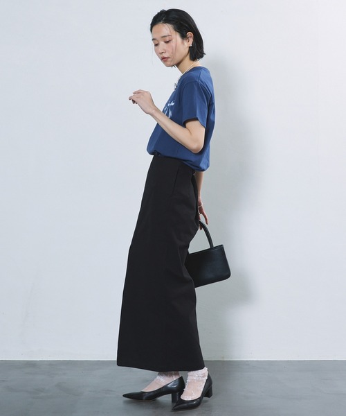 Firsthand（ファーストハンド）の「Firsthand/ファーストハンド ストレッチタイトスカート / センタースリットスカート（スカート・レディース・グレー/ブラック・MEDIUM/SMALL）」の4枚目の写真