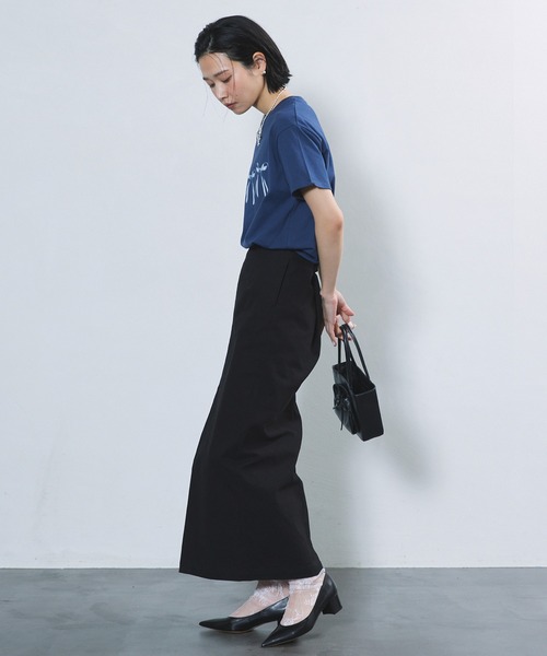 Firsthand（ファーストハンド）の「Firsthand/ファーストハンド ストレッチタイトスカート / センタースリットスカート（スカート・レディース・グレー/ブラック・MEDIUM/SMALL）」の3枚目の写真