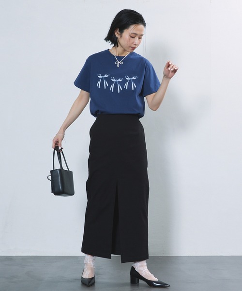 Firsthand（ファーストハンド）の「Firsthand/ファーストハンド ストレッチタイトスカート / センタースリットスカート（スカート・レディース・グレー/ブラック・MEDIUM/SMALL）」の9枚目の写真