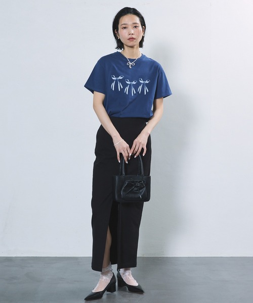 Firsthand（ファーストハンド）の「Firsthand/ファーストハンド ストレッチタイトスカート / センタースリットスカート（スカート・レディース・グレー/ブラック・MEDIUM/SMALL）」の7枚目の写真