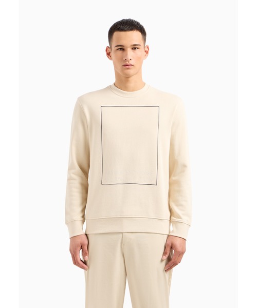ARMANI EXCHANGE(アルマーニエクスチェンジ)の「【A|X アルマーニ エクスチェンジ】スクエアロゴ クルーネックスウェットプルオーバー(スウェット・メンズ・ベージュ/ライトブルー/ホワイト・SMALL/MEDIUM/LARGE/X-SMALL/XX-LARGE/X-LARGE)」の3枚目の写真