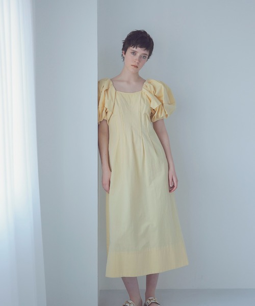 venit(ヴェニット)の「VENIT / cotton linen washer dress(コットンリネンワッシャーワンピース)(ワンピース・レディース・ブラック/イエロー・38)」の2枚目の写真