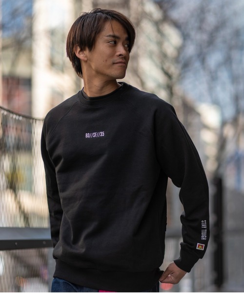 BEN DAVIS(ベンデイビス)の「《BEN DAVIS》SWEAT CREW(スウェット・メンズ・オフホワイト/ブラック/グリーン・SMALL/MEDIUM/LARGE/X-LARGE)」の1枚目の写真