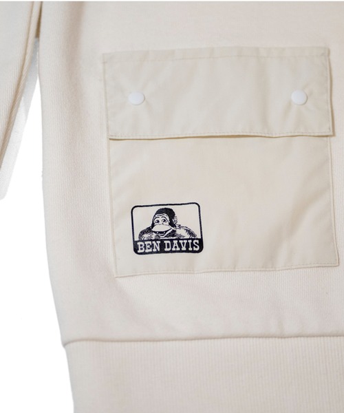 BEN DAVIS(ベンデイビス)の「《BEN DAVIS》SWEAT CREW(スウェット・メンズ・オフホワイト/ブラック/グリーン・SMALL/MEDIUM/LARGE/X-LARGE)」の9枚目の写真