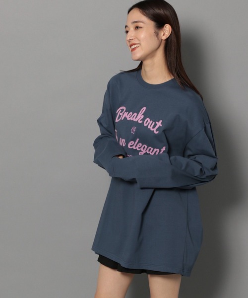 Anui（アニュイ）の「【UNISEX/2サイズ展開】アートロゴロンT（Tシャツ/カットソー・レディース・ネイビー/オフホワイト/ブラック・MEDIUM/LARGE）」の21枚目の写真