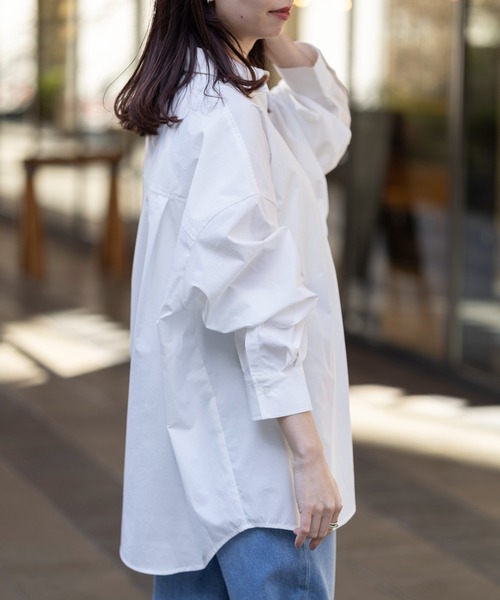 LEPSIM（レプシィム）の「ワイドBIGシャツ　108030（シャツ/ブラウス・レディース・ブルー/オフホワイト/ネイビー/ピンク・FREE）」の21枚目の写真