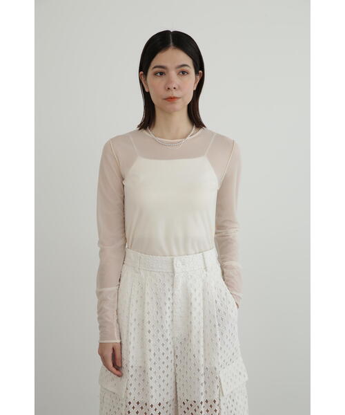 「JILL STUART」 長袖カットソー FREE ホワイト レディース JILL by STUART 「JILL STUART」 長袖カットソー FREE ホワイト