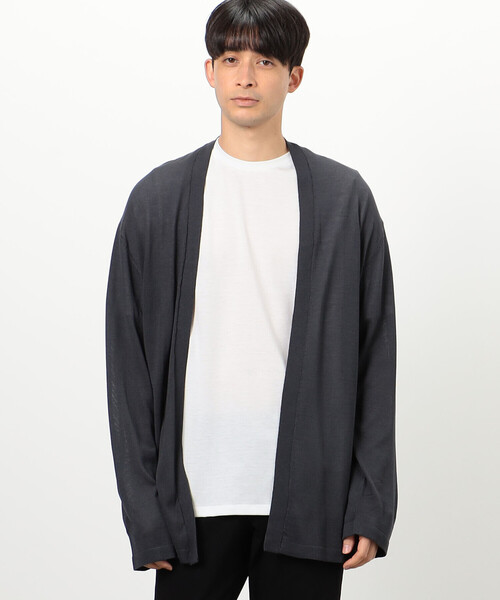 COMME CA ISM（コムサイズム）の「【セットアイテム】ボタンレスニットカーディガン＋Ｔシャツ（カーディガン/ボレロ・メンズ・ライトグレー/チャコール/グリーン・LARGE/MEDIUM）」の3枚目の写真