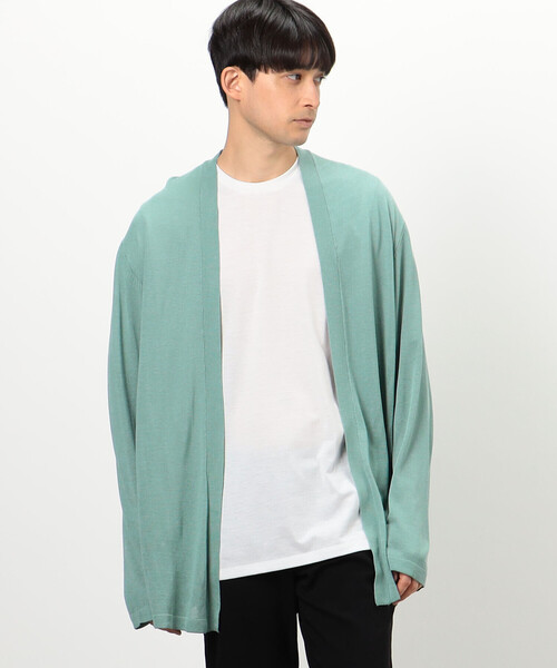 COMME CA ISM（コムサイズム）の「【セットアイテム】ボタンレスニットカーディガン＋Ｔシャツ（カーディガン/ボレロ・メンズ・ライトグレー/チャコール/グリーン・LARGE/MEDIUM）」の9枚目の写真