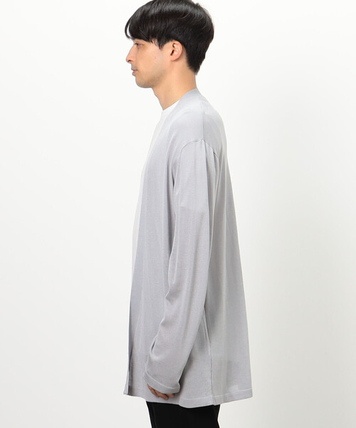 COMME CA ISM（コムサイズム）の「【セットアイテム】ボタンレスニットカーディガン＋Ｔシャツ（カーディガン/ボレロ・メンズ・ライトグレー/チャコール/グリーン・LARGE/MEDIUM）」の11枚目の写真