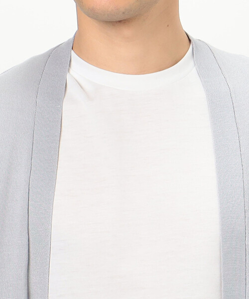 COMME CA ISM（コムサイズム）の「【セットアイテム】ボタンレスニットカーディガン＋Ｔシャツ（カーディガン/ボレロ・メンズ・ライトグレー/チャコール/グリーン・LARGE/MEDIUM）」の13枚目の写真
